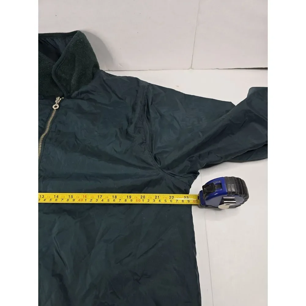 Vtg 80s 90s Reversible Winter Windbreaker Lined‎ Coat XL Jacket Polyester Pocket